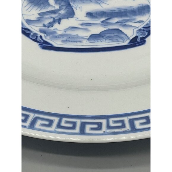 vintage accent set of 2 collector plate white blue embossed tea pot 10.5" READ - Picture 4 of 10